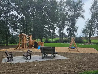 Ein Kinderspielbereich in der Unterkunft Haus am Brunnen Wohnung 2