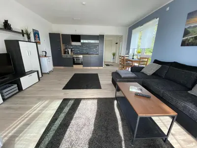 Küche/Küchenzeile in der Unterkunft Haus am Brunnen Wohnung 2