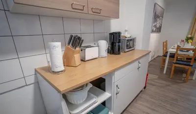 Küche/Küchenzeile in der Unterkunft 4-Zimmer Haus, 2-Bäder 140qm bis zu 11 Personen