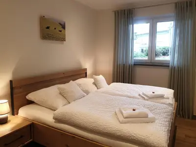 Ein Bett oder Betten in einem Zimmer der Unterkunft Ferienwohnungen am Aeppelsberg