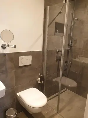 Ein Badezimmer in der Unterkunft Ferienwohnungen am Aeppelsberg