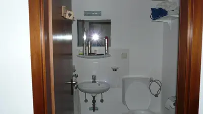 Ein Badezimmer in der Unterkunft FeWo Wedemann 55543 Bad Kreuznach