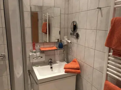 Ein Badezimmer in der Unterkunft Ferienhaus Schöner Maarblick