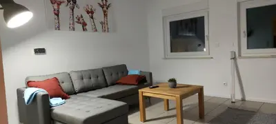 Ein Sitzbereich in der Unterkunft Ferienwohnung KaMa