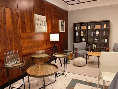 Ein Sitzbereich in der Unterkunft Hotel Alte Mühle
