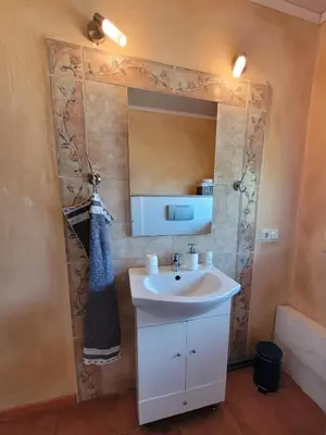 Ein Badezimmer in der Unterkunft Ferienwohnung im Haus Waldblick
