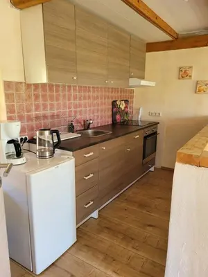 Küche/Küchenzeile in der Unterkunft Ferienwohnung im Haus Waldblick