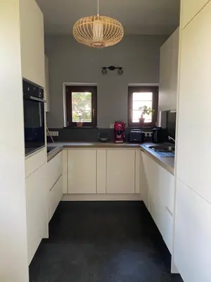 Küche/Küchenzeile in der Unterkunft Ferienwohnung Bienengarten