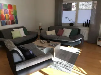 Ein Sitzbereich in der Unterkunft Ferienwohnung Loretta
