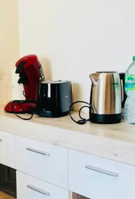 Küche/Küchenzeile in der Unterkunft Ferienwohnung in Binger Stadtmitte