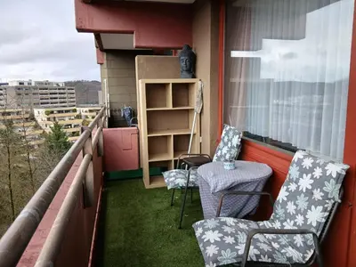 Ein Sitzbereich in der Unterkunft B507, Schönes und gemütliches Appartement