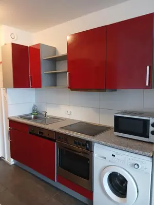 Küche/Küchenzeile in der Unterkunft B507, Schönes und gemütliches Appartement