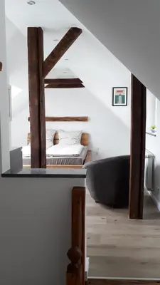 Ein Sitzbereich in der Unterkunft Leeseits