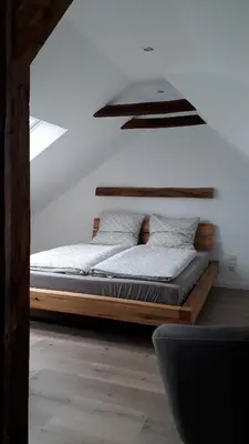 Ein Bett oder Betten in einem Zimmer der Unterkunft Leeseits