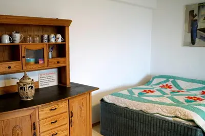 Ein Bett oder Betten in einem Zimmer der Unterkunft Magnolia FeWo Rheinbrohl