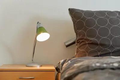 Ein Bett oder Betten in einem Zimmer der Unterkunft Am Weinberg