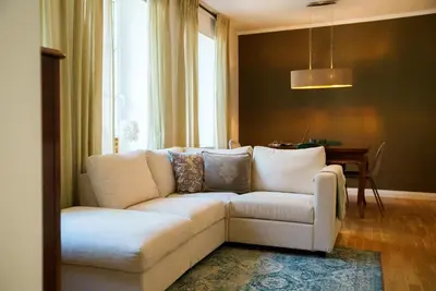 Ein Sitzbereich in der Unterkunft Grünberg House