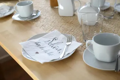 Kaffee-/Teezubehör in der Unterkunft Ferienwohnung Die Alte Schule