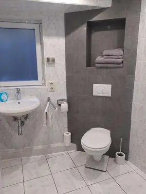 Ein Badezimmer in der Unterkunft Ferienwohnung an der Ruwer, Trier