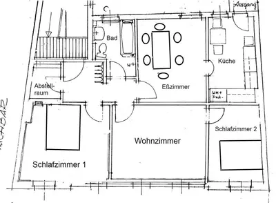 Grundriss der Unterkunft 2 Bed Apt Sleeps 5 - Rooftop Terrace Wifi