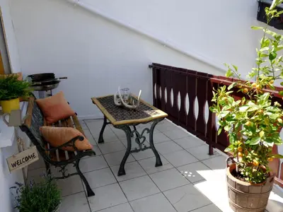 Ein Balkon oder eine Terrasse in der Unterkunft Relaxen im alten Winzerhaus