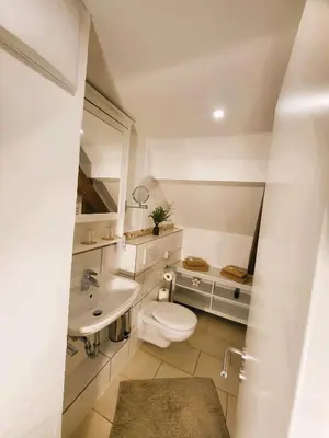 Ein Badezimmer in der Unterkunft CJS Apartments - Chill or Drive am Nürburgring, new Box Spring Beds, new furniture, WLan, Spacious Rooms, Quiet Location