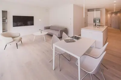 Küche/Küchenzeile in der Unterkunft STEILLAGE - Design Moselsuiten mit Panoramablick und SPA