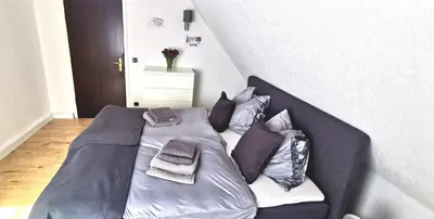 Ein Bett oder Betten in einem Zimmer der Unterkunft Auszeit Rhein-Mosel