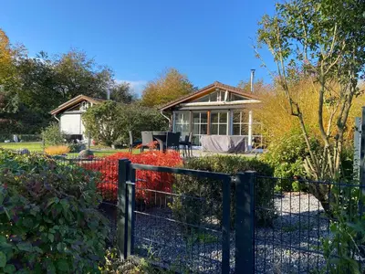 Ein Garten an der Unterkunft Moselchalet