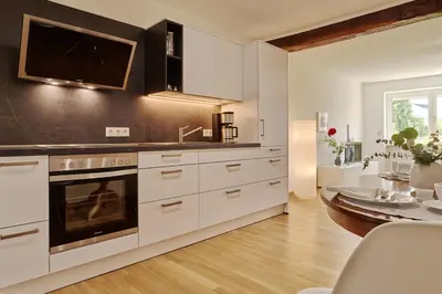 Küche/Küchenzeile in der Unterkunft Ferienwohnung Hasport