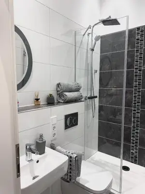 Ein Badezimmer in der Unterkunft Hotel zum Rittersprung