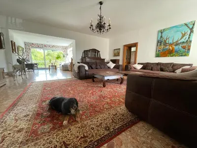Ein Sitzbereich in der Unterkunft Villa Maaremonte