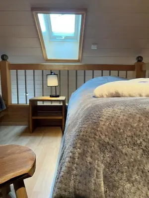 Ein Bett oder Betten in einem Zimmer der Unterkunft Gästehaus beim Metzger / Döttingen am Nürburgring