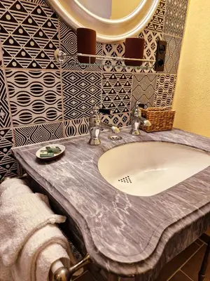 Ein Badezimmer in der Unterkunft Gutshaus De La Fontaine