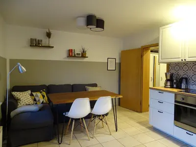 Küche/Küchenzeile in der Unterkunft Ferienwohnung Haus Weinbergsblick