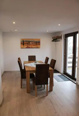 Ein Sitzbereich in der Unterkunft Haus Herrloch