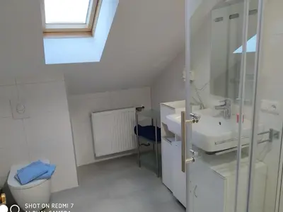 Ein Badezimmer in der Unterkunft Ferienwohnung Bussard