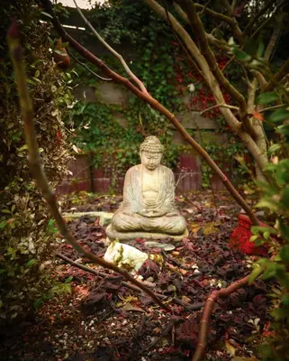 Ein Garten an der Unterkunft Fewo am Steinbrunnen