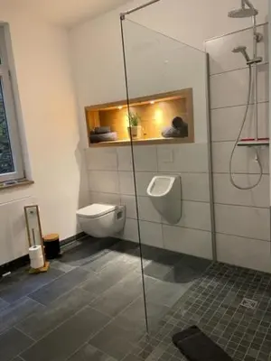 Ein Badezimmer in der Unterkunft Ferienhaus Endertsesel