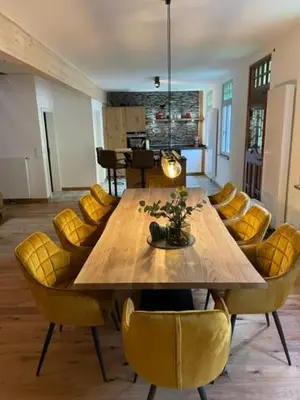 Ein Sitzbereich in der Unterkunft Ferienhaus Endertsesel