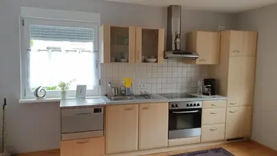 Küche/Küchenzeile in der Unterkunft Ferienwohnung Pees