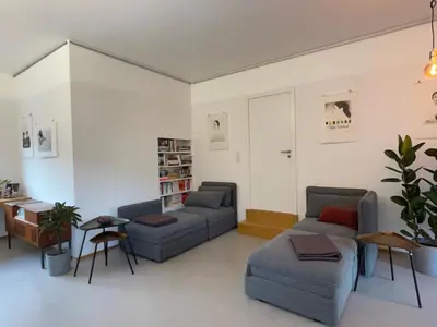 Ein Sitzbereich in der Unterkunft Weinloft 