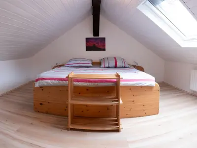 Ein Bett oder Betten in einem Zimmer der Unterkunft Fewo Thielke Fewo 1 Reichsburg