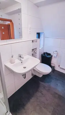 Ein Badezimmer in der Unterkunft Fewo Thielke Fewo 1 Reichsburg