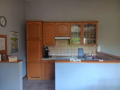 Küche/Küchenzeile in der Unterkunft Ferienwohnung Mattheiser Weiher