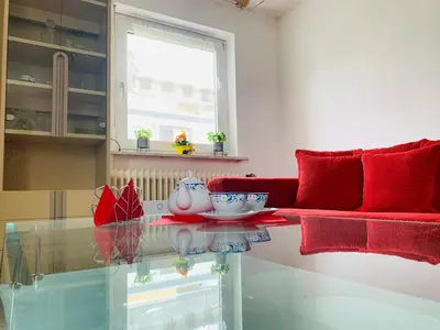 Ein Sitzbereich in der Unterkunft Birgeler Home