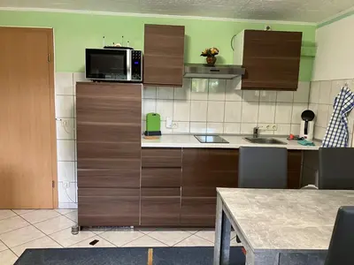 Küche/Küchenzeile in der Unterkunft Ferienwohnung Le