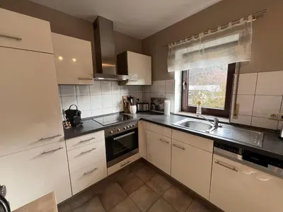 Küche/Küchenzeile in der Unterkunft Ferienwohnung Zöll-Wedra