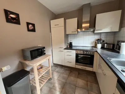 Küche/Küchenzeile in der Unterkunft Ferienwohnung Zöll-Wedra