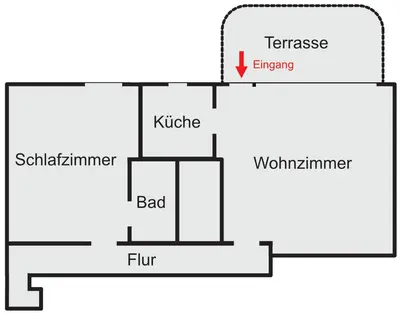 Grundriss der Unterkunft Ferienwohnung Zöll-Wedra
